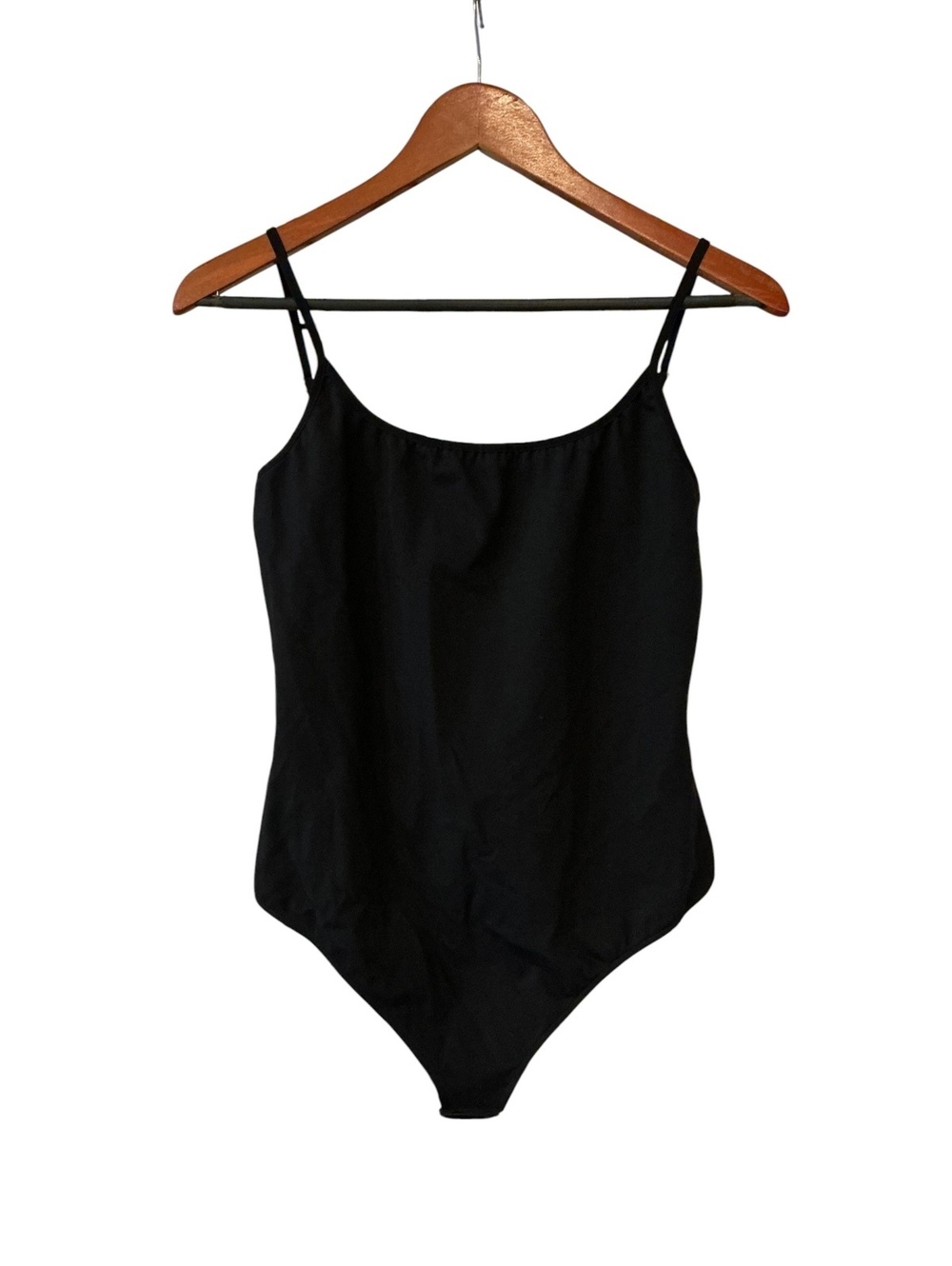 Free People Intimately Black Bodysuit with Adjustable Straps